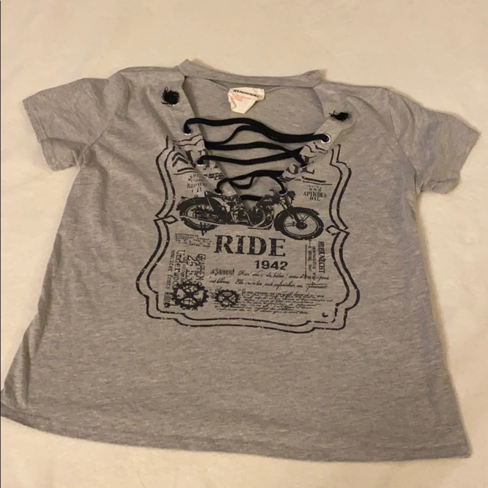 American Rebel motorcycle low cut tee